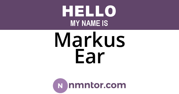Markus Ear