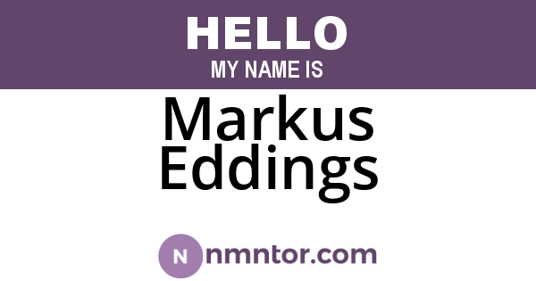 Markus Eddings