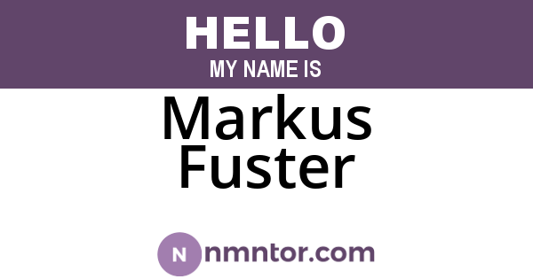 Markus Fuster