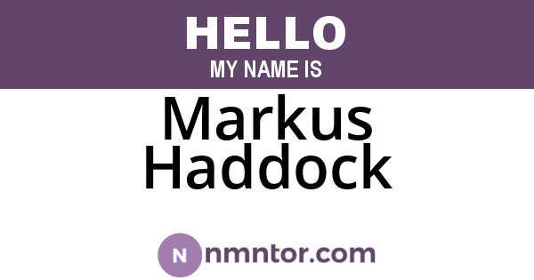 Markus Haddock