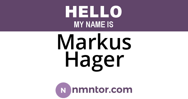 Markus Hager