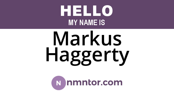 Markus Haggerty