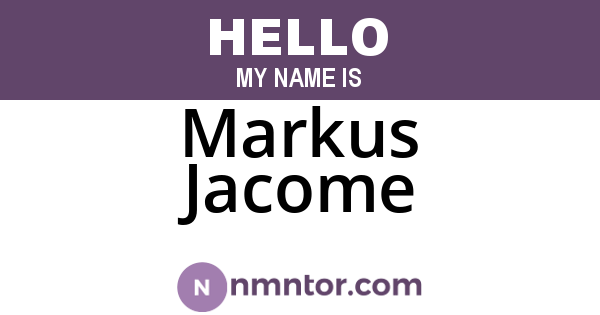 Markus Jacome