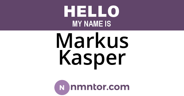 Markus Kasper