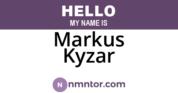 Markus Kyzar