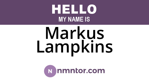 Markus Lampkins