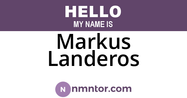 Markus Landeros