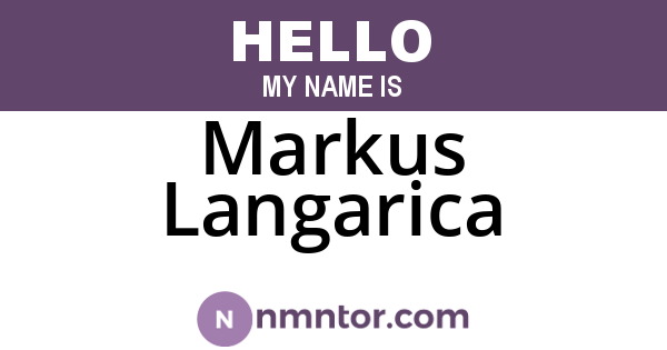 Markus Langarica
