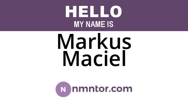 Markus Maciel