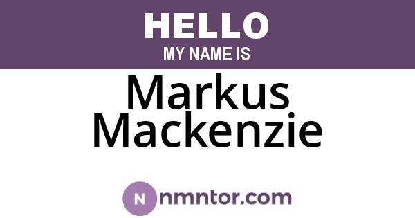 Markus Mackenzie