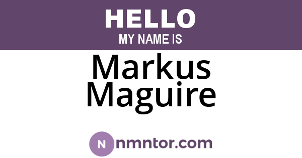 Markus Maguire