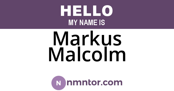 Markus Malcolm