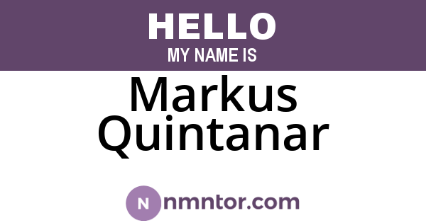 Markus Quintanar
