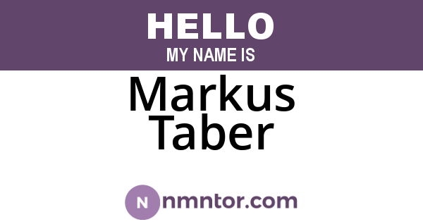 Markus Taber