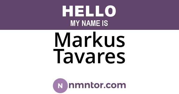 Markus Tavares