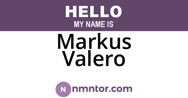 Markus Valero