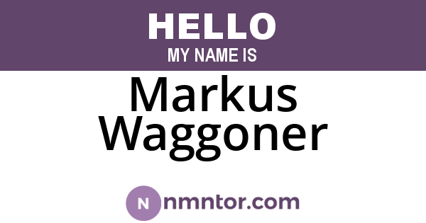Markus Waggoner