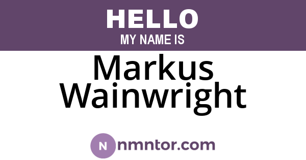 Markus Wainwright