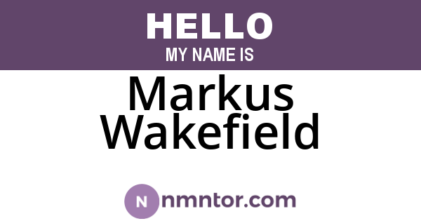 Markus Wakefield