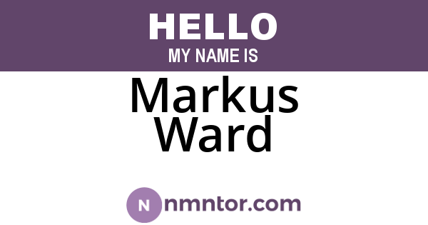 Markus Ward