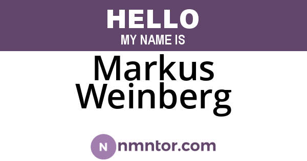 Markus Weinberg