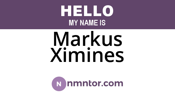 Markus Ximines