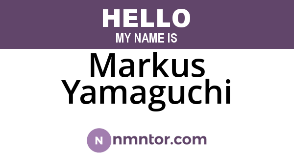 Markus Yamaguchi