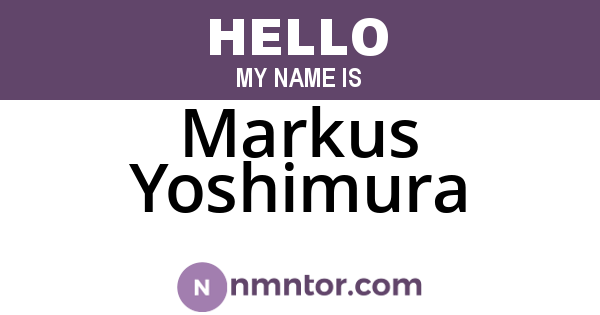 Markus Yoshimura