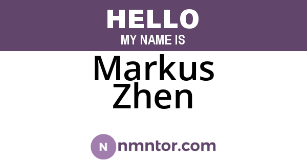 Markus Zhen
