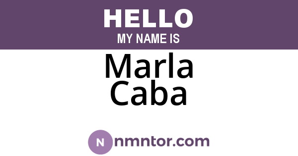 Marla Caba