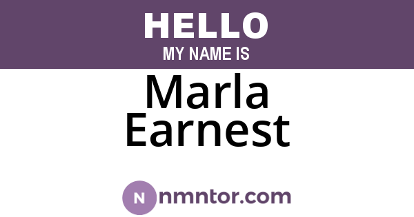 Marla Earnest