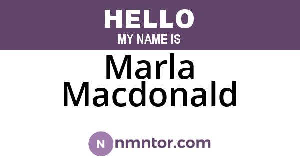 Marla Macdonald