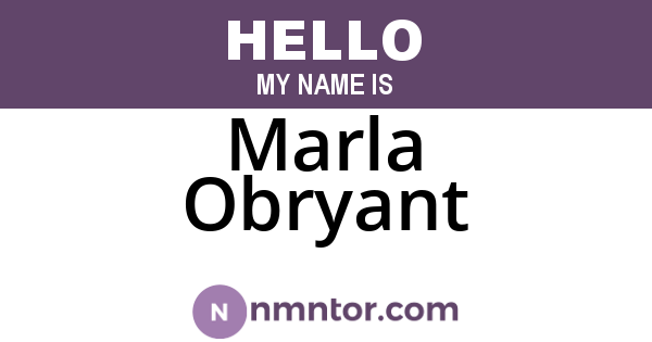Marla Obryant