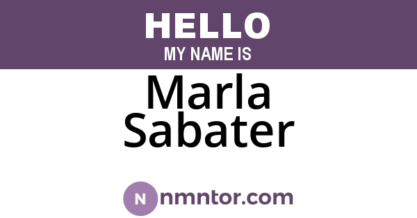Marla Sabater