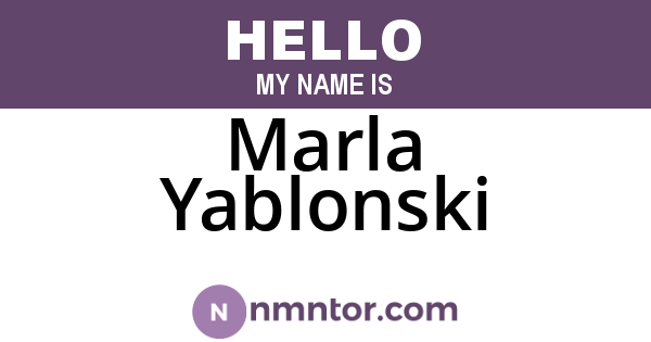 Marla Yablonski