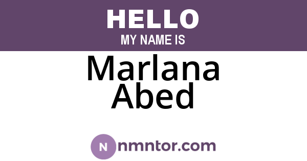 Marlana Abed