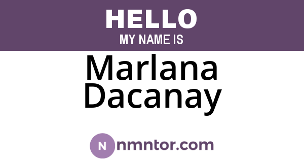 Marlana Dacanay