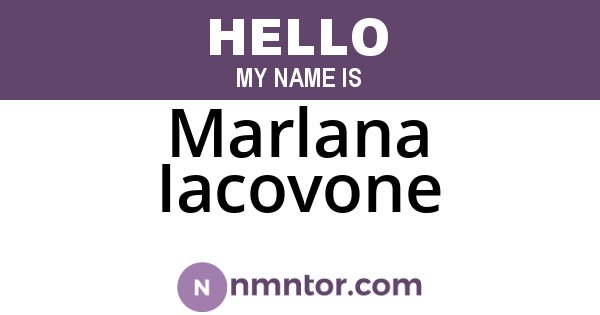 Marlana Iacovone
