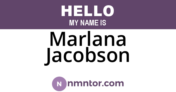 Marlana Jacobson