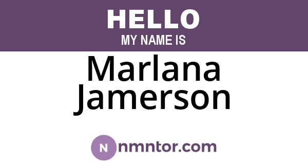 Marlana Jamerson