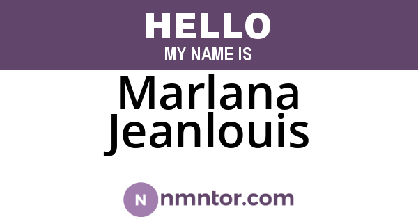 Marlana Jeanlouis
