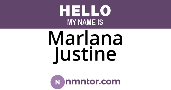 Marlana Justine