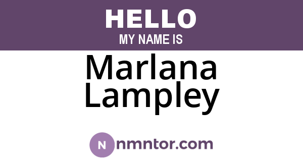 Marlana Lampley