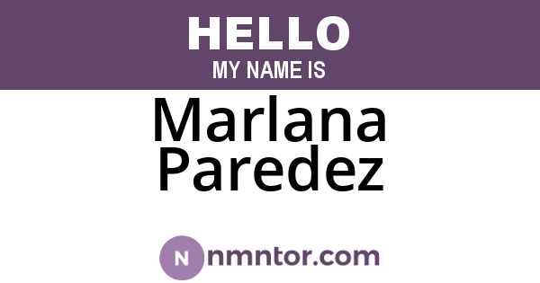 Marlana Paredez