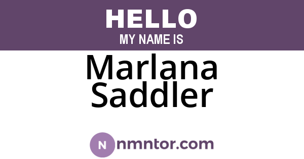 Marlana Saddler