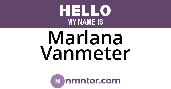 Marlana Vanmeter