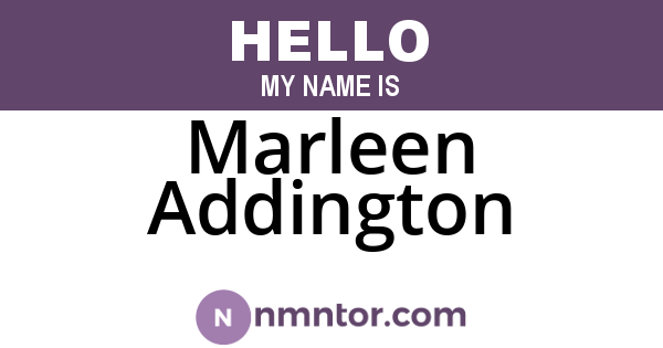 Marleen Addington