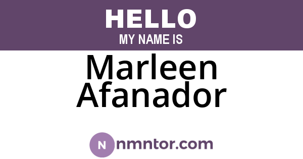 Marleen Afanador