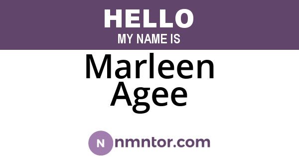 Marleen Agee