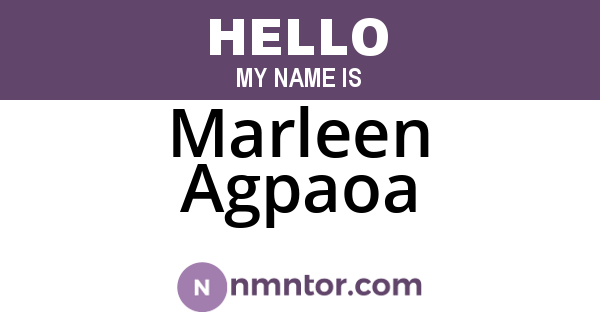 Marleen Agpaoa